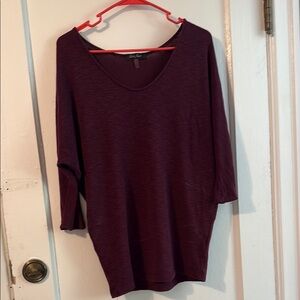 Laila Jayde Red Long Sleeve Oversized Blouse